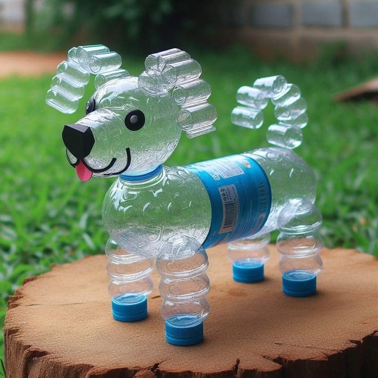 Playful Plastic Bottle Puppy Craft