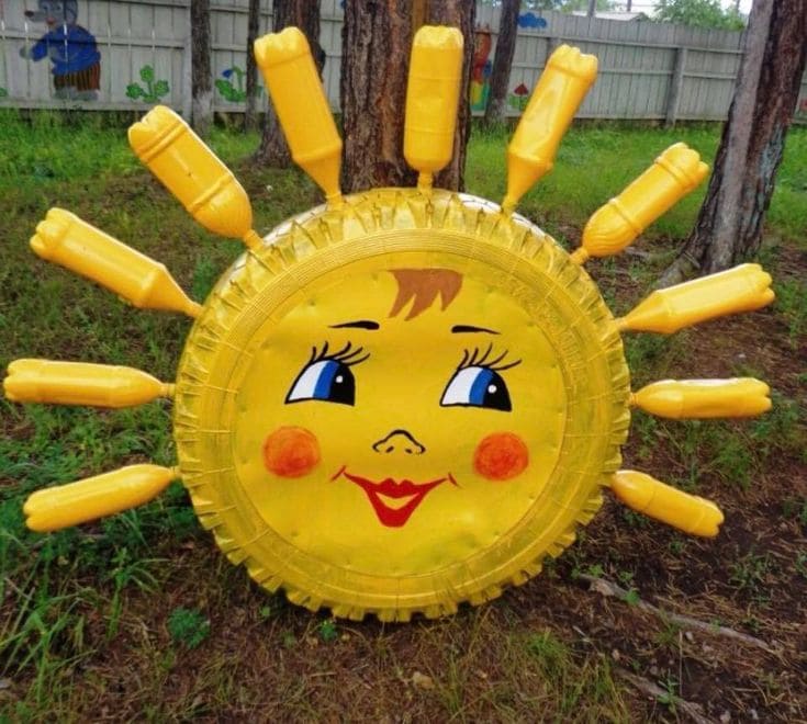 Radiant Sunshine Craft from Recycled Tires