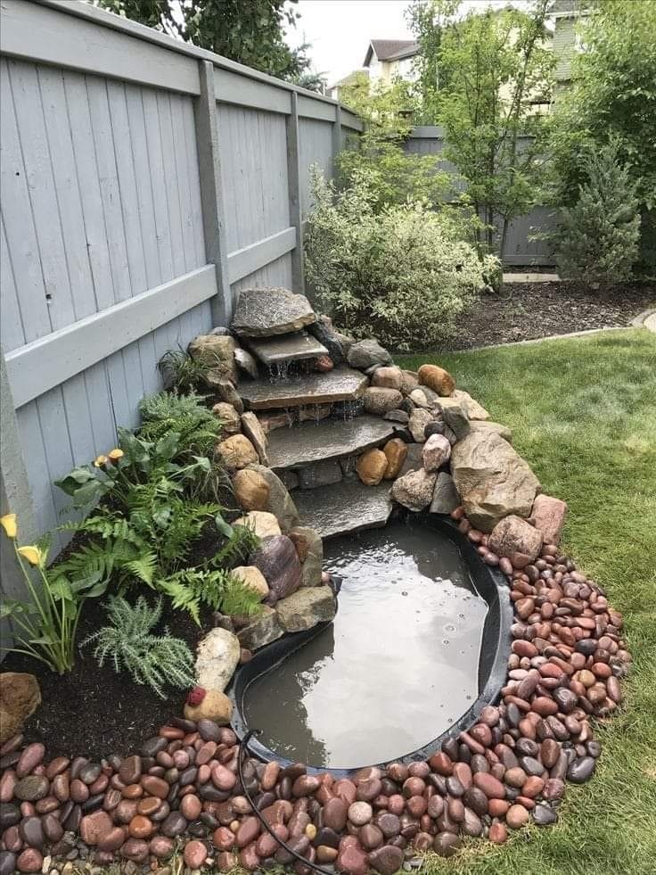 Rustic Charm with Backyard Waterfalls