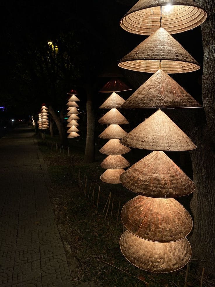 Rustic Lantern Stacks for Enchanting Pathways