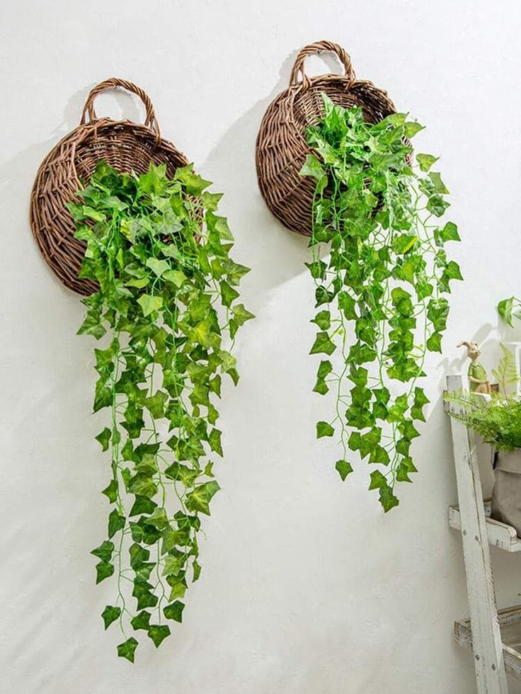 Rustic Wicker Wall Planter Charm