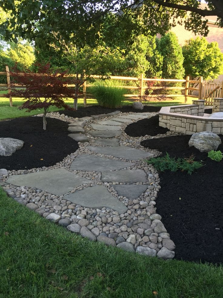 Serene Small Rock Pathway Landscape Design