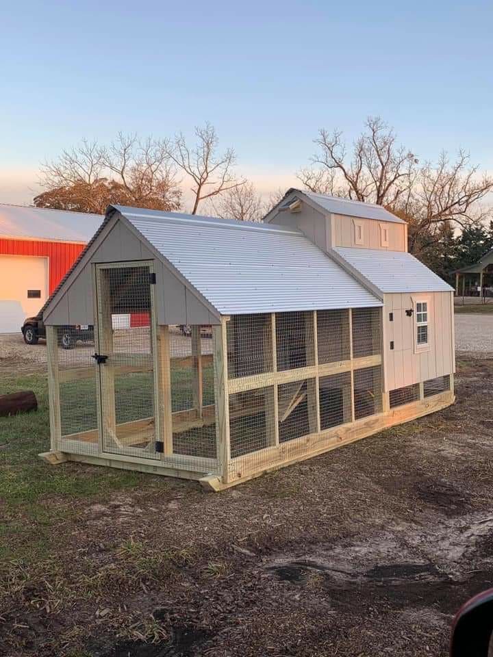 Spacious and Practical Barn-Style Chicken Coop