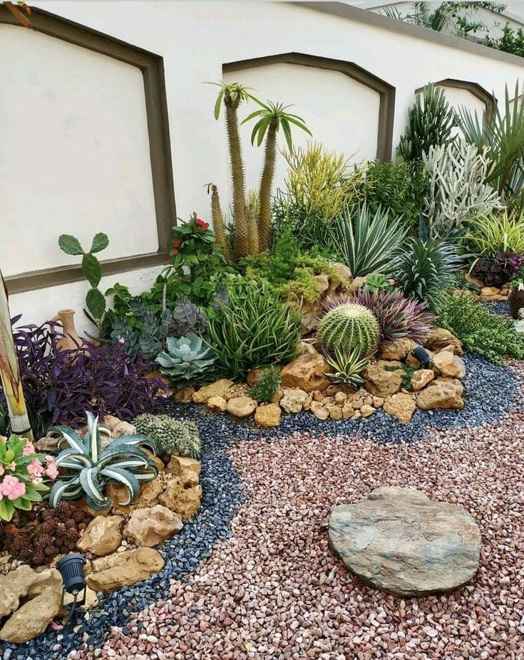 Vivid Succulent Rock Garden Oasis Design