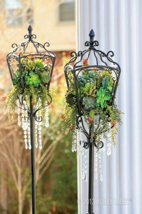 Elegant Lantern Planters for Charming Greenery