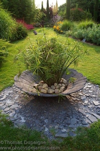 Elegant Stone Bowl Planter for Gardens