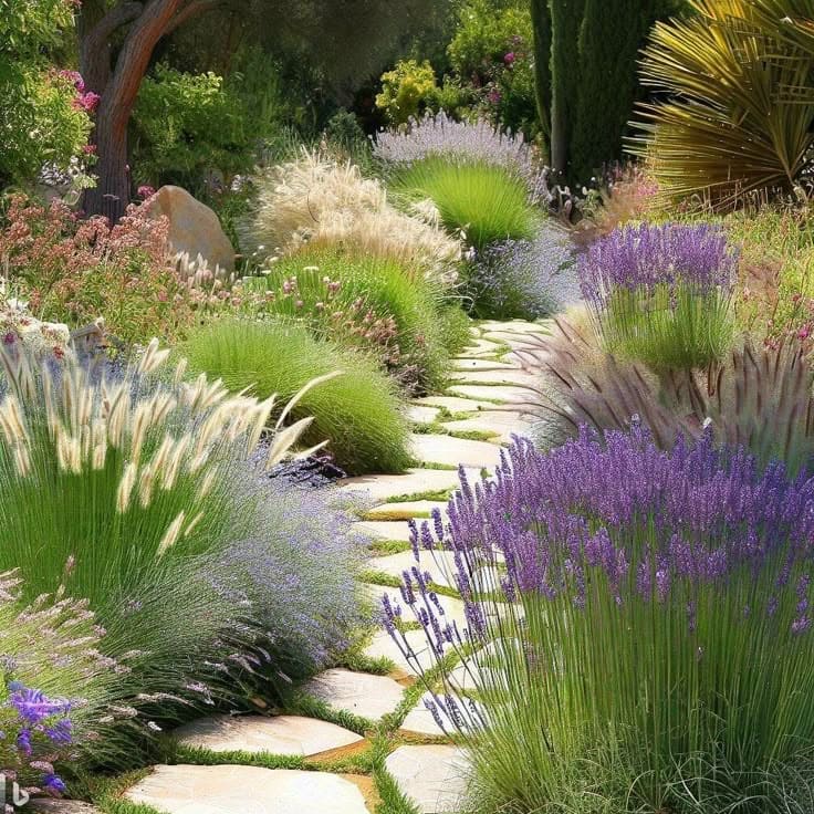 Enchanting Garden Designs with Flowing Ornamental Grasses