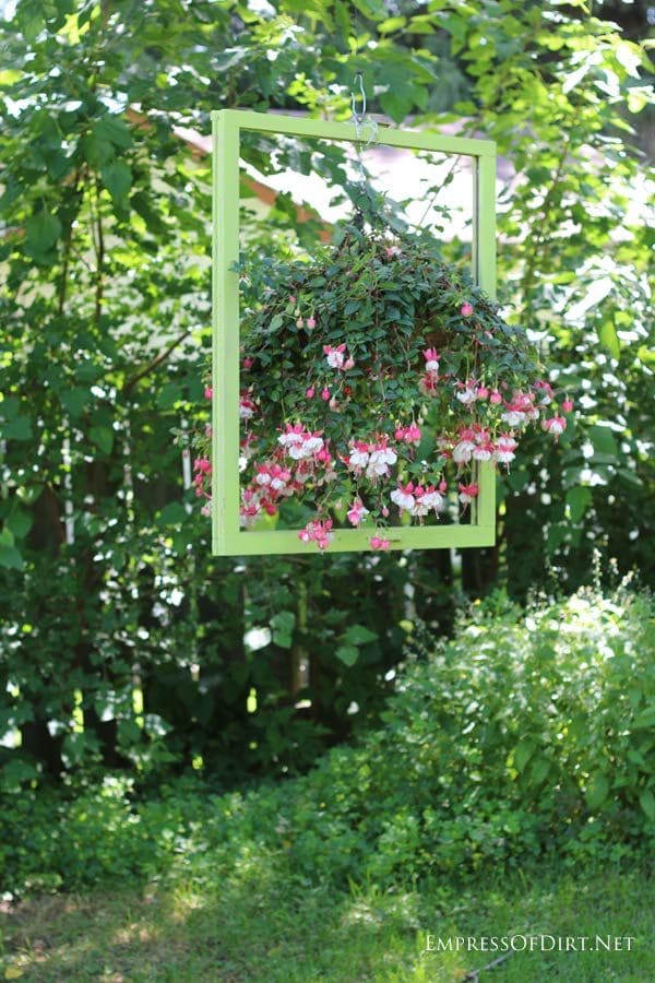 Framed Hanging Basket for a Floating Garden