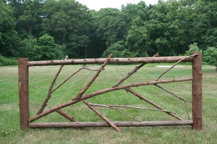 Handcrafted Branch Garden Gate