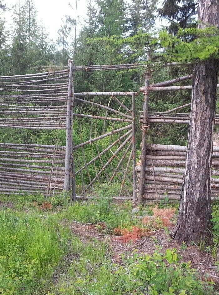 Rustic Handwoven Branch Gate