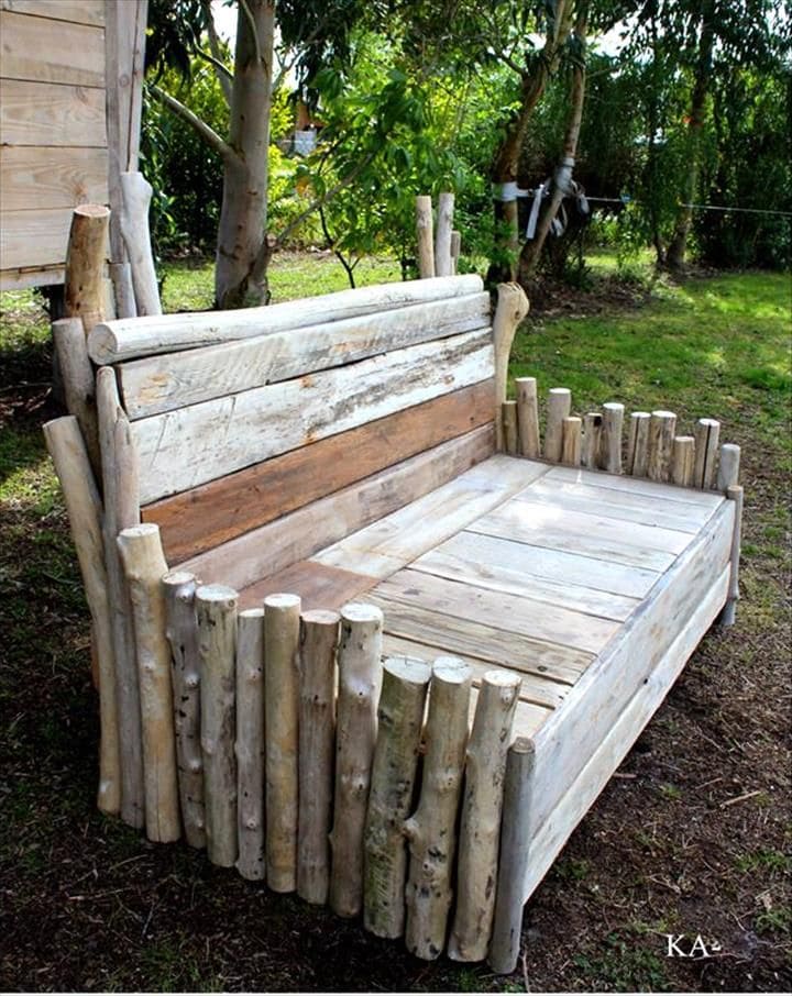 Rustic Log Bench for Cozy Outdoor Charm