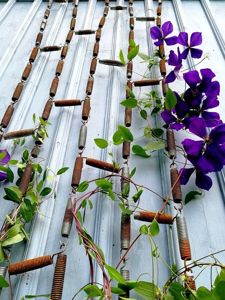 Rustic Spring Chain Trellis for Vining Plants