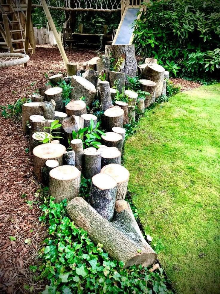 Rustic Tree Stump Seating for a Natural Retreat