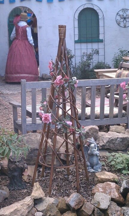 Rustic Woven Willow Garden Obelisk
