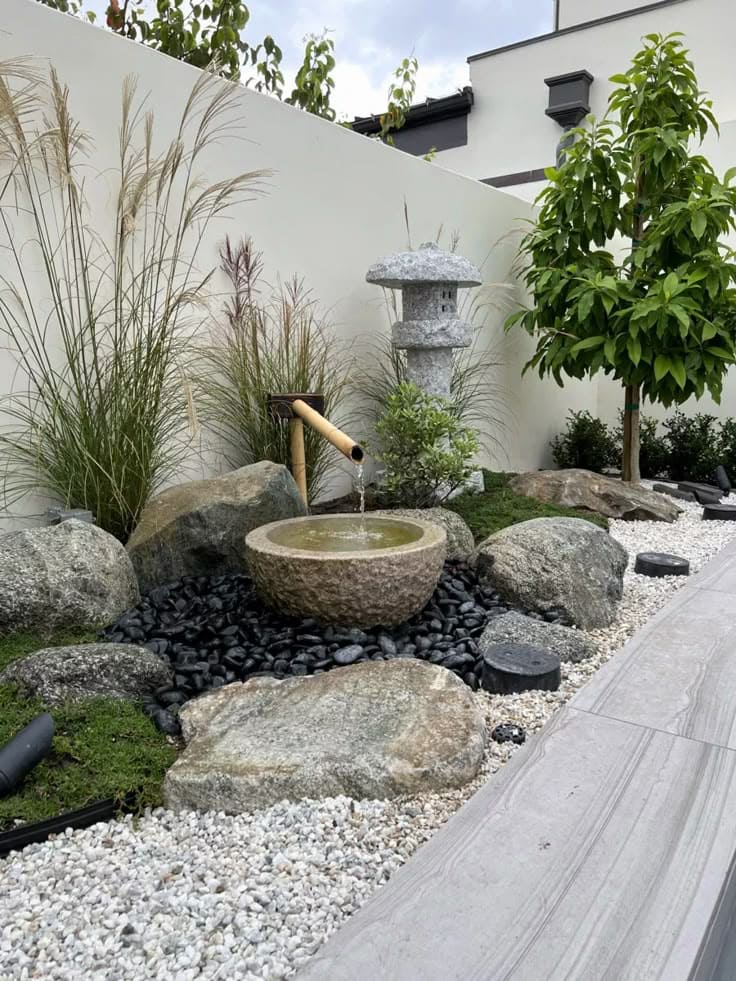 Serene Japanese Zen Garden Water Feature