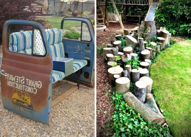 22 Ingenious Garden Seats Made from Repurposed Items