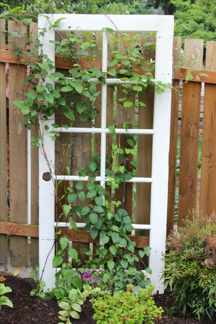Vintage Window Frame Trellis Charm