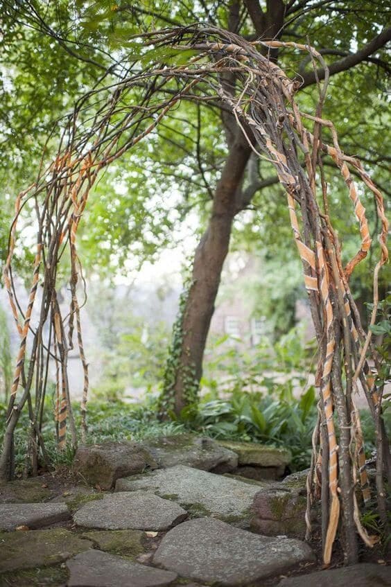 Whimsical Enchanting Woven Branch Archway