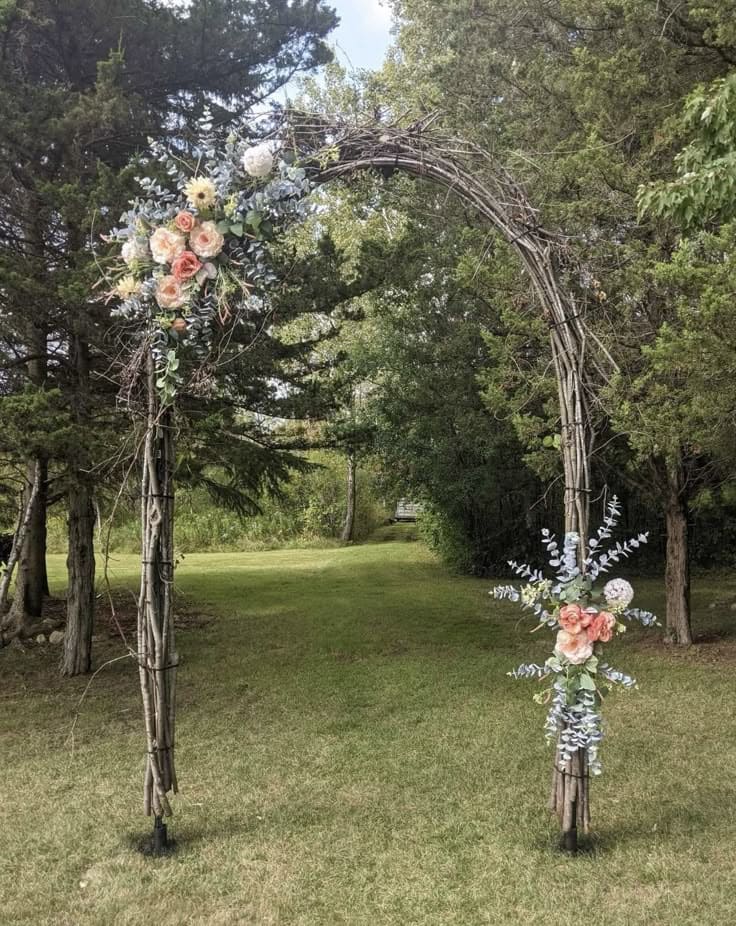 Whimsical Floral Branch Archway for Enchanting Gardens