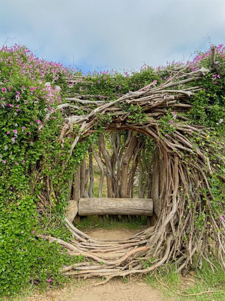 Whimsical Woven Branch Gate